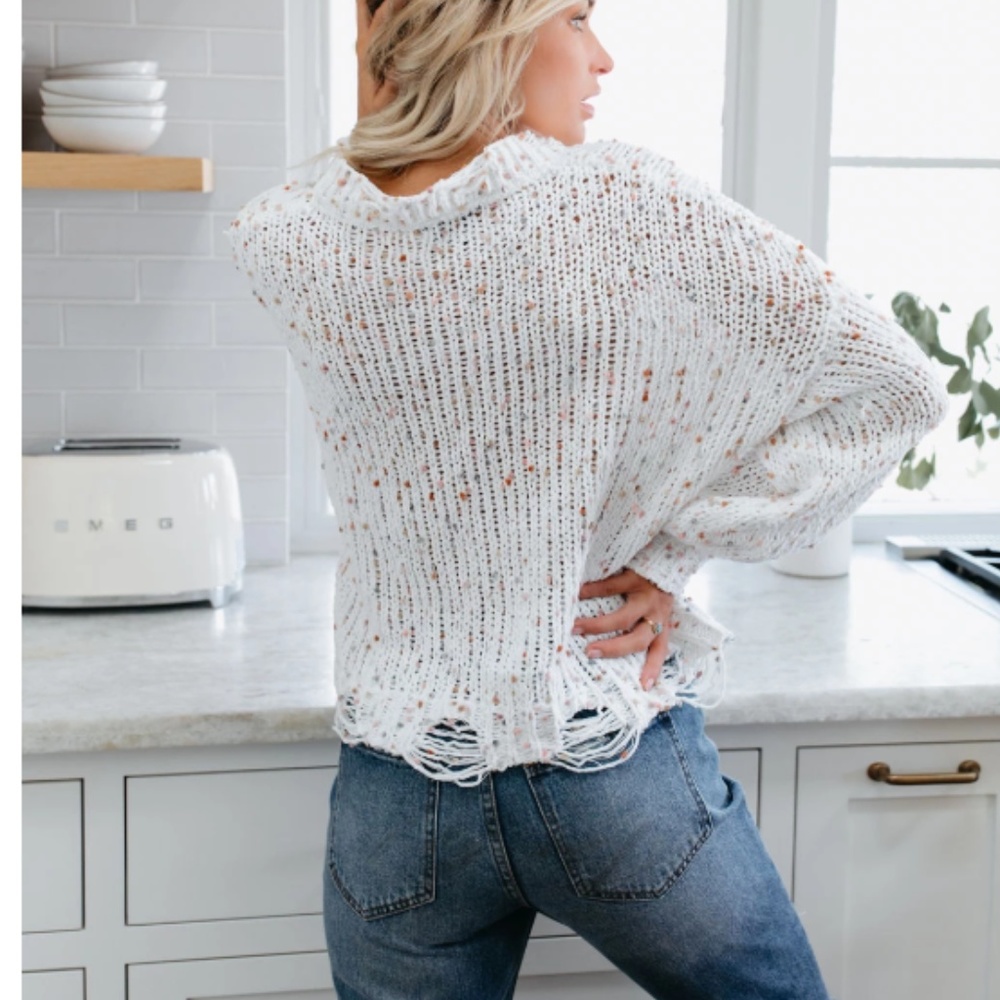 IRMA Confetti Knit Distressed Sweater - Picture 6 of 7